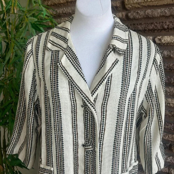 Roberta Lee Original Vintage Striped Coat Dress NWT Size 18 - Picture 3 of 7